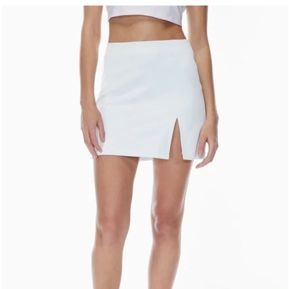 Aritzia Sunday Best Tatiana White Light Birch Mini Skirt size 0 - Picture 1 of 7